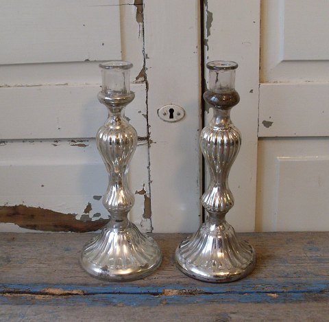 1800tals store stager i fattigmands sølv 29cm.