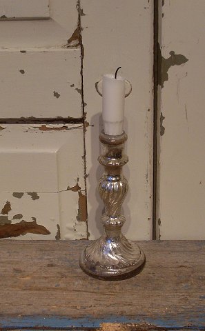 1800 tals lysestage i fattigmands sølv 17cm.