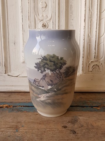 Royal Copenhagen vase decorated with landscape motif no. 2854/3604