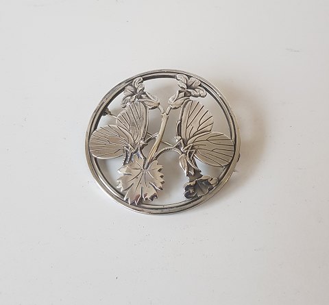 Arno Malinowski for Georg Jensen, brooch with butterflies. Produced between 1935-45