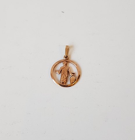 Zodiac "Aquarius" in 8kt gold