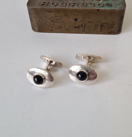 Georg Jensen silver cufflinks with onyx