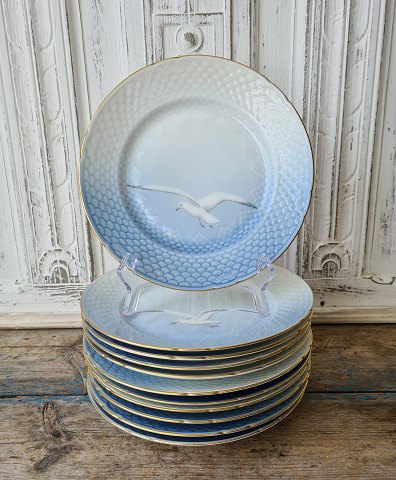 B&G Seagull with gold lunch plate no. 26 - 21.5 cm.