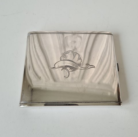 Arno Malinowski for Georg Jensen silver cigarette case decorated with dolphin no. 203 A