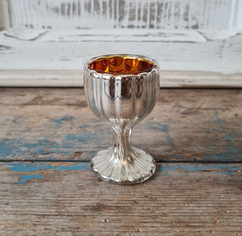 1800s egg cup in Mercury silver