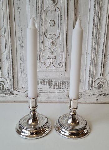 Pair of candlesticks in silver by Svend Toxværd