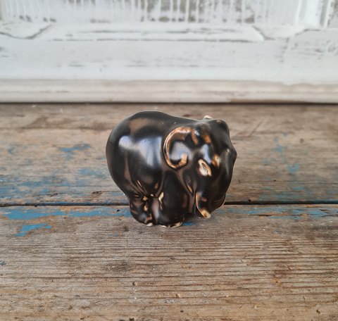 Royal Copenhagen figurine in Sung glazed stoneware in the shape of an elephant Knud Kyhn no. 20225