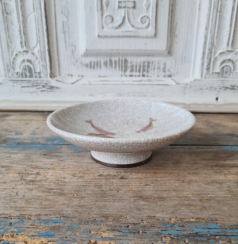 B&G Art Deco bowl on foot decorated with fish No. 5712/382