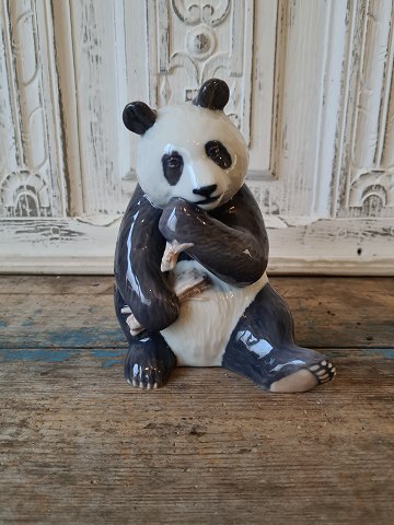 Royal Copenhagen figurine, panda eating bamboo No. 662