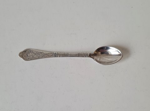 Antique Rococo salt spoon in silver from 1918