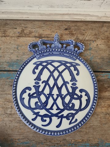 Royal Copenhagen Mindeplatte - Kong Christian X & Alexandrine´s tronbestigelse 1912