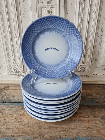 B&G Blue Tone lunch plate with logo "Sparekassen" no. 712 - 1007 - 21.5 cm.