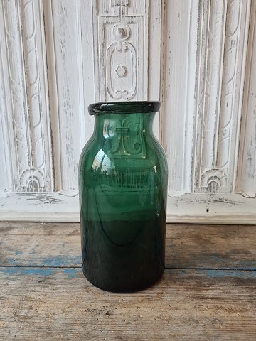 Green pickle glass, Aalborg Glassworks 1899. Height 23 cm.