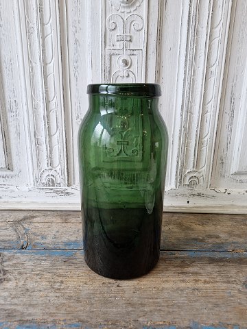 Green pickle glass, Aalborg glassworks 1899. Height 30 cm.