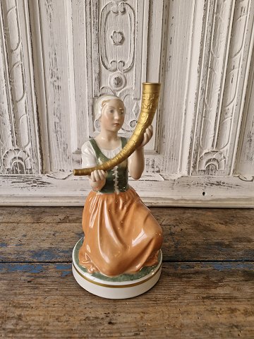 Royal Copenhagen Juliane Marie figurine in overglaze - The Girl with the Golden Horn no. 12242