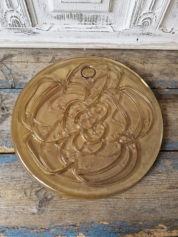 Rosenthal glass plate from 1974 by Otto Piene