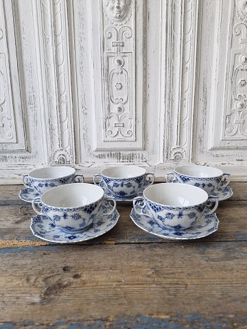 Royal Copenhagen Blue Fluted full lace bouillon cup no. 1228