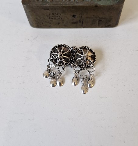 Vintage dragt broche i sølv