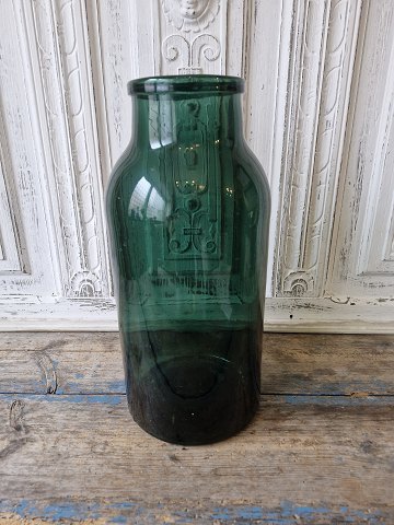 Grønt sylteglasAalborgglasværk 1899.Højde 37 cm.