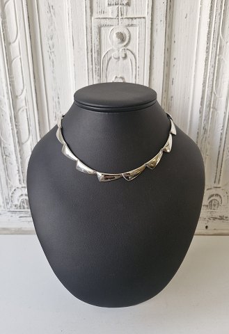 Hermann Siersbøl vintage collier i sterlingsølv 44 cm.