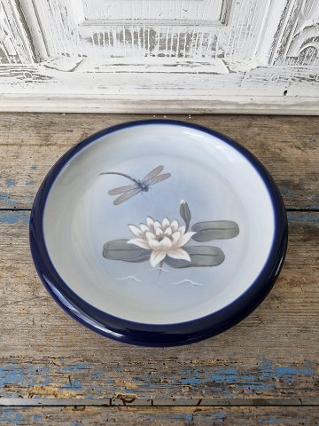 Royal Copenhagen bowl decorated with water lily and goldsmith no. 2367/2356