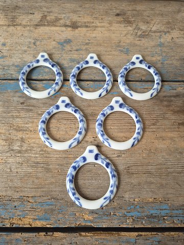 Royal Copenhagen napkin rings decorated with blue flowers