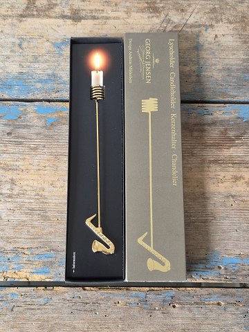 Georg Jensen forgyldt lysholder - Saxofon fra 1996