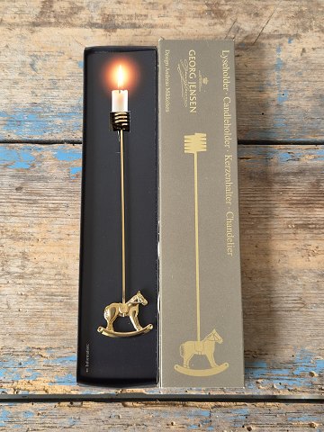 Georg Jensen gold-plated candle holder - Rocking horse from 1996