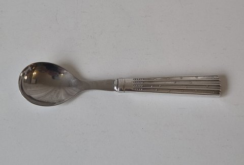 Champagne egg spoon in silver and steel