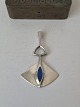 Bjørn Sigurd Østern for David Andersen beautiful pendant in sterling silver with blue enamel