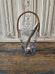 Holmegaard ice bucket in light blue glass with bamboo handle