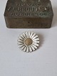 Anton Michelsen Marguerite brooch in gold-plated sterling silver with guilloché enamel.